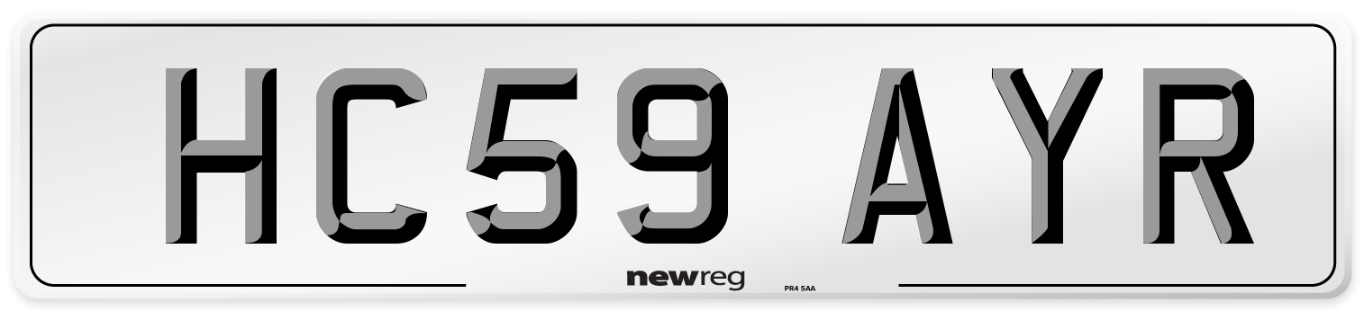 HC59 AYR Number Plate from New Reg